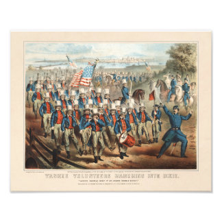 Foto Vintage 1862 Voluntários Yankee entrando em Dixie