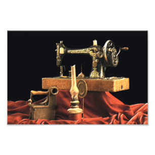 Foto Vintage Antique Sewing Machine