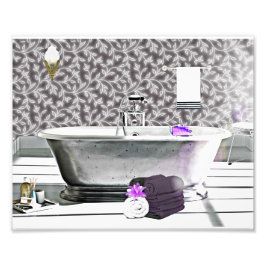 Foto Vintage Art Deco Bathtub Watercolor Photo Impressã