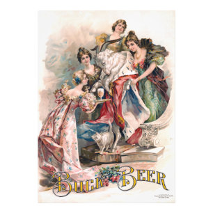 Foto Vintage Beer Advertisement Poster
