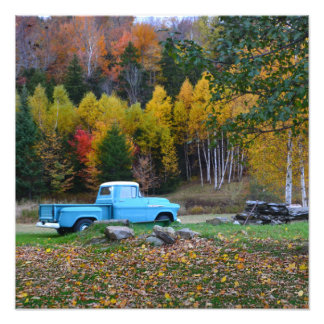 Foto Vintage Blue Truck Photo Extension
