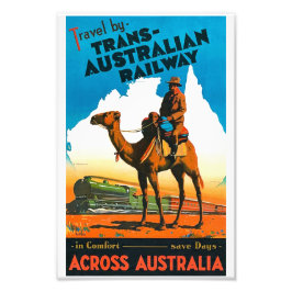 Foto Vintage Commonwealth Railways poster