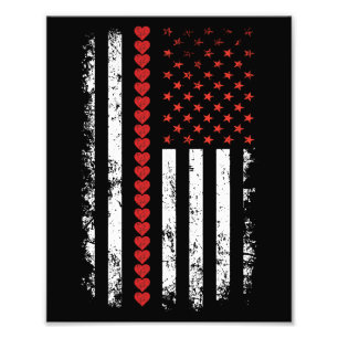 Foto Vintage Dia de os namorados American Flag Hearts