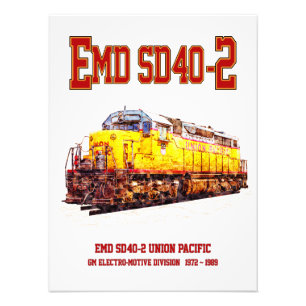 Foto Vintage EMD SD40-2 Locomotiva Diesel.