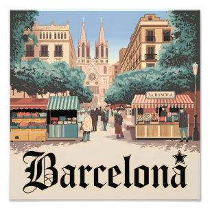 Foto Vintage Espanha de Barcelona