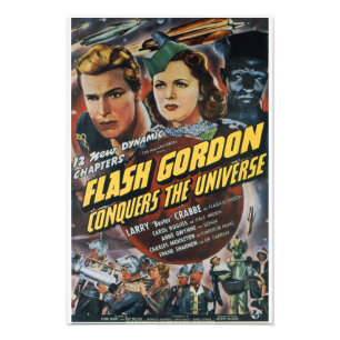 FOTO VINTAGE FLASH GORDON MOVIE POSTER