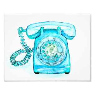 Foto Vintage giratório azul retro do impressão da art
