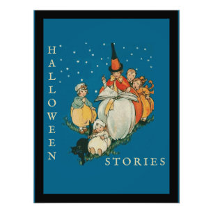 Foto Vintage Halloween Storytime Little Wity Black Cat