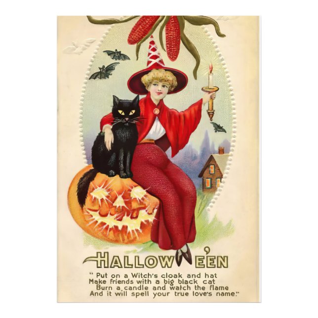 Foto Vintage Halloween Witness e Black Cat (Frente)
