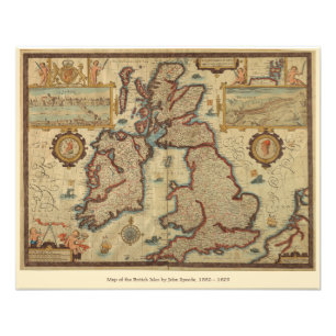 Foto Vintage Map of the British Isles, 1552 - 1629