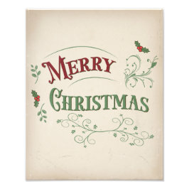 Foto Vintage Merry Christmas Typography