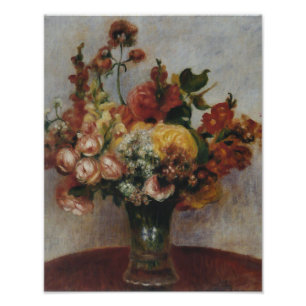 Foto Vintage Pierre Auguste Renoir Flowers em um Vaso