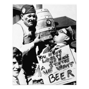 Foto Vintage Prohibation Beer, Queremos A Proibição Da 