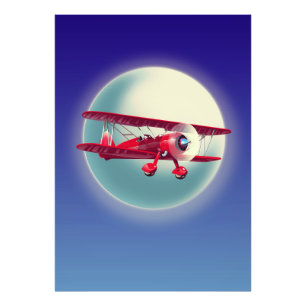 Foto Vintage Red Biplane