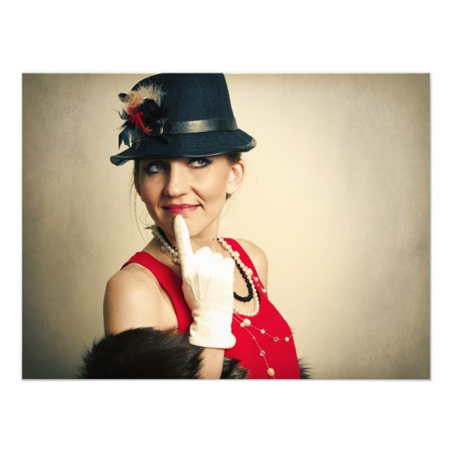 Foto Vintage retro mulher (Frente)