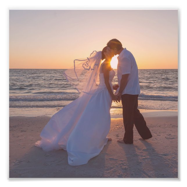 Foto Vintage Rosa Tinted Wedding 8"x8" (Frente)