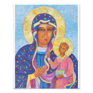 Foto Virgem Maria e Criança Jesus Negro Madonna Mary