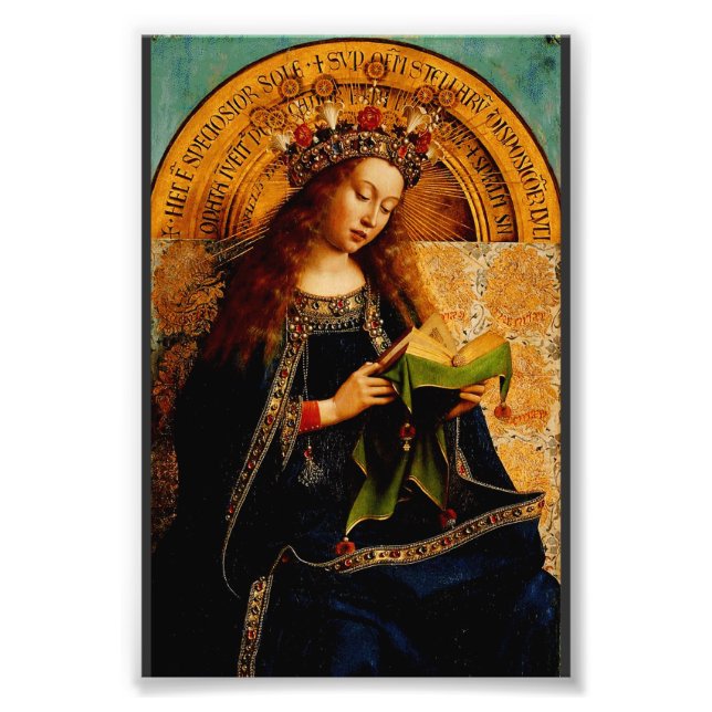 Foto Virgem Maria por Jan van Eyck (Frente)