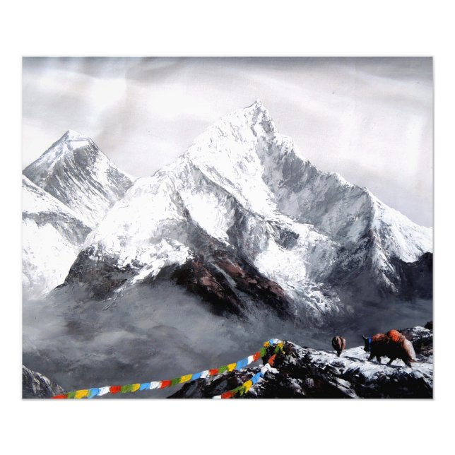 Foto Visão Panorâmica Da Montanha Everest (Frente)