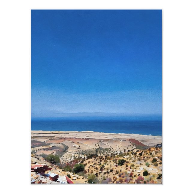 Foto Visão Panorâmica da Paisagem Costeira Serena (Frente)