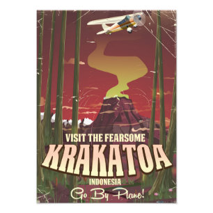 Foto Visite o Cartaz de Viagem do Temível Krakatoa