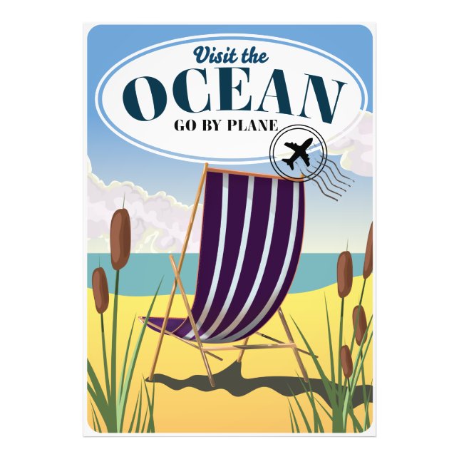 Foto Visite o oceano "Ir de avião" (Frente)