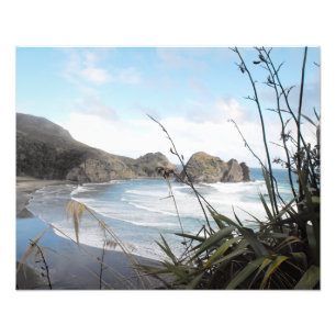 Foto Vista aérea à praia sul Nova Zelândia de Piha