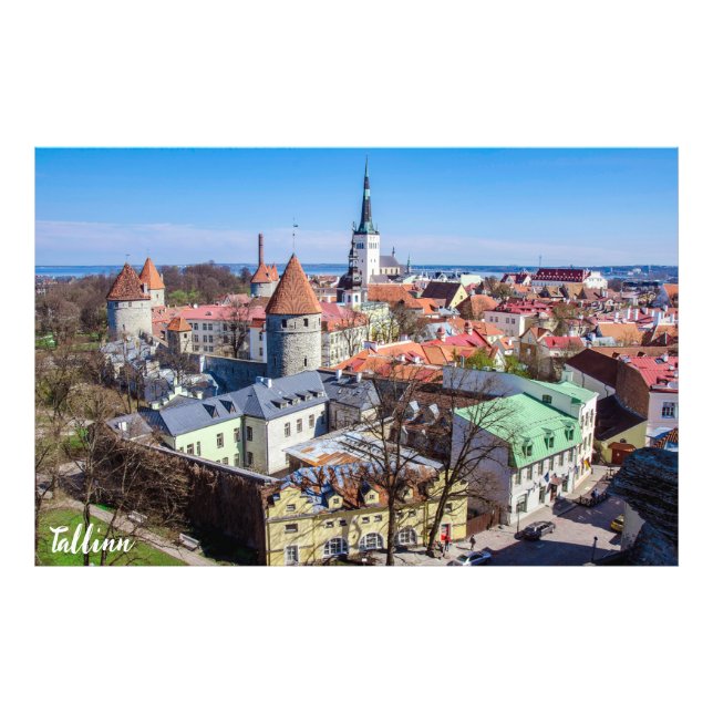 Foto Vista aérea do centro Tallinn (Frente)