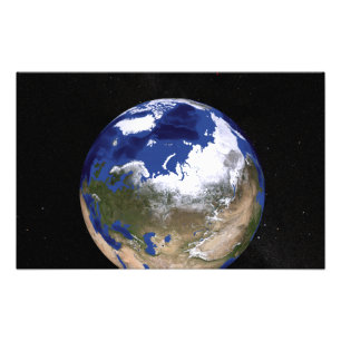 Foto Vista da terra que mostra a região ártica