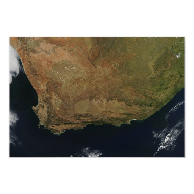 Foto Vista de satélite da África do Sul (Frente)