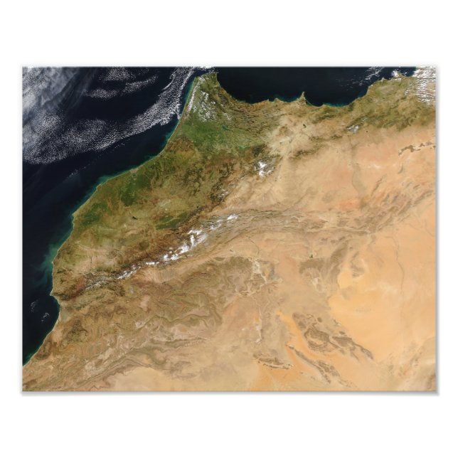 Foto Vista de satélite de Marrocos (Frente)