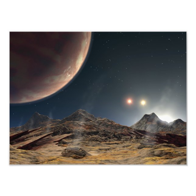 Foto Vista de uma lua hipotética em órbita (Frente)