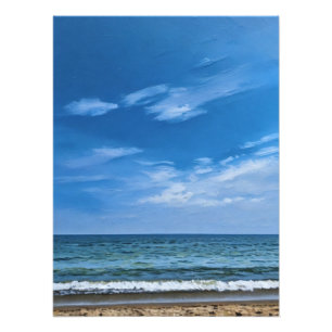 Foto Vista Do Oceano Sereno Com Céu Azul E Ondas Gentis