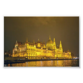 Foto Vista Noturna, Parlamento Húngaro, Budapeste Hungr