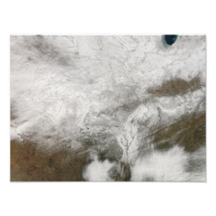 Foto Vista satélite de uma tempestade severa do invern