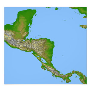 Foto Vista topográfica de América Central