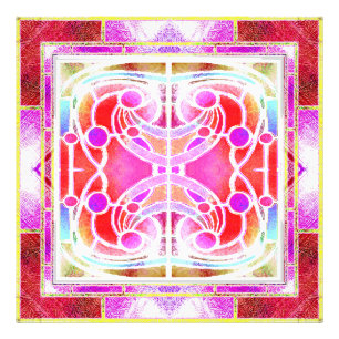 Foto Vitral da Catedral em Rosa e Laranja