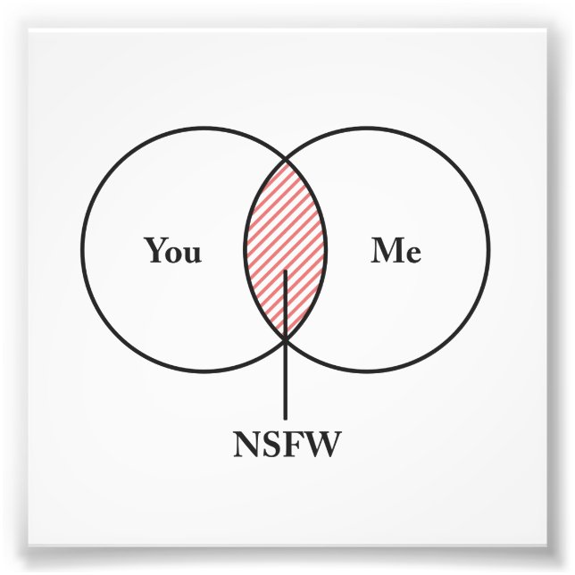 Foto Você e eu NSFW Venn Diagrama (Frente)