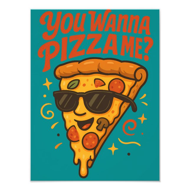 Foto Você Quer Uma Pizza De Mim Design Retrô Engraçado (Frente)