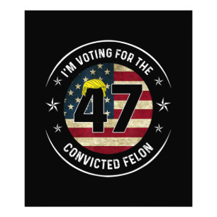 Foto Voto a favor do condenado Felon 47 Anti Trump M