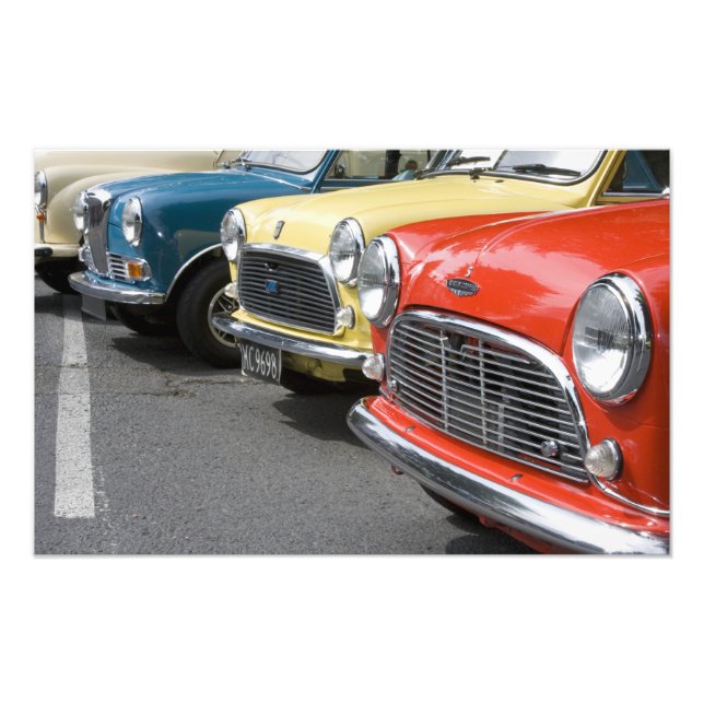 Foto WA, Seattle, automóvel britânico clássico. (Frente)