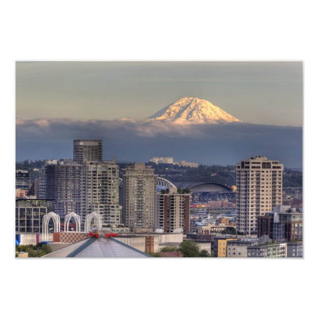 Foto WA, Seattle, Monte Rainier do Parque Kerry (Frente)