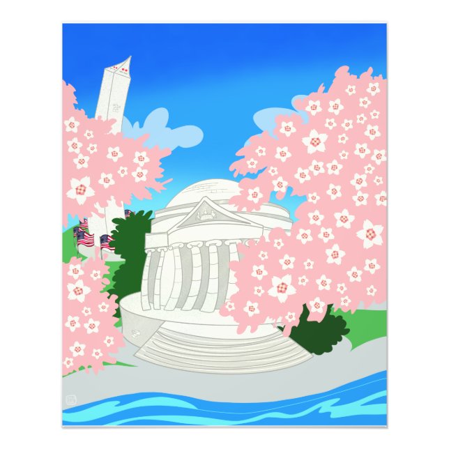 Foto Washington DC Cherry Blossoms Poster (Frente)