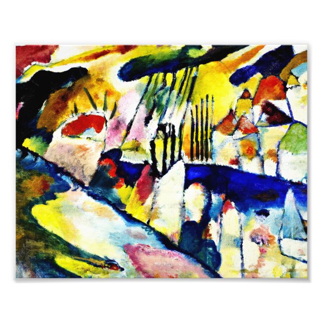 Foto Wassily Kandinsky - Paisagem com Chuva (Frente)