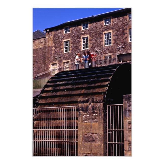 Foto WaterWheel New Lanark Scotland Cartão Postal Poste (Frente)