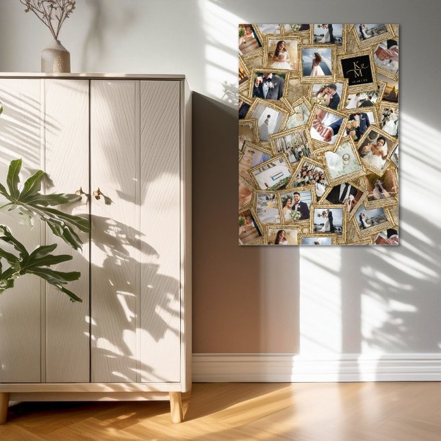 Foto Wedding Keepsas30 Photo Collage Dourado ID1065 (Criador carregado)