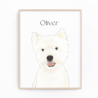 Westie West Highland Terrier Art Personalizado