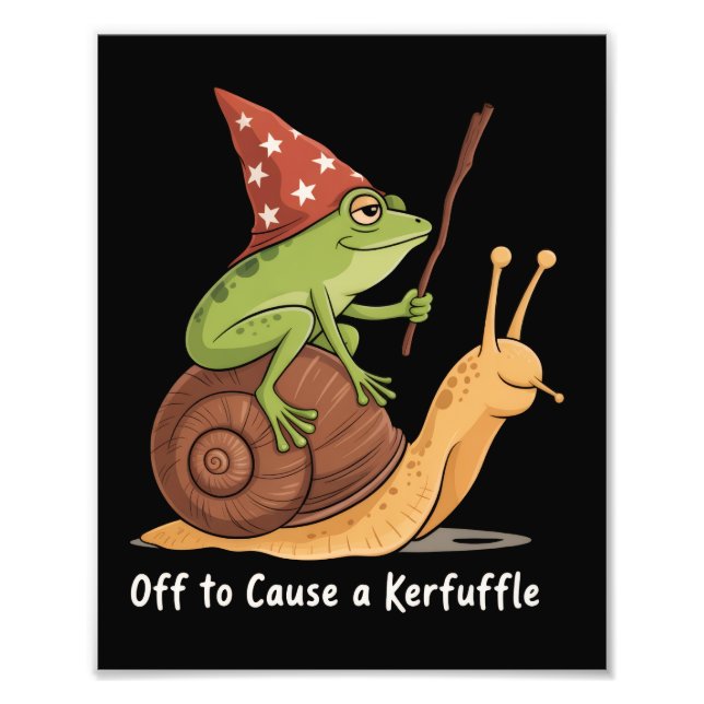 Foto Whimsical Frog Wizard Off to Cause A Kerfuffle  (Frente)