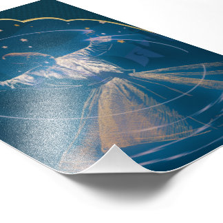 Foto Whirling Dervish Dourado Blue Digital