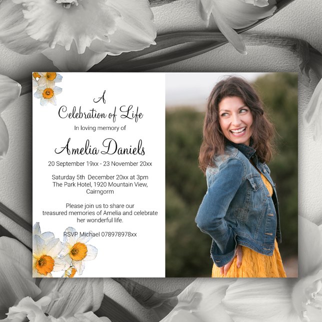 Foto White Daffodil No Cartão De Memória Adorável (Criador carregado)